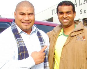 Inga Tuigamala with Myan Subrayan